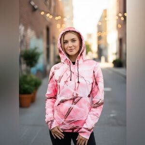 Huntworth Medium  Pink Camouflage Hoodie